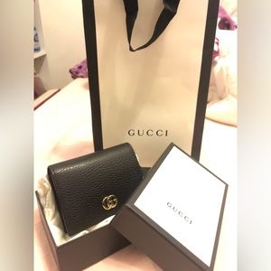 ❌SOLD❌ GUCCI Marmont leather card case wallet ⭐️Authentic⭐️